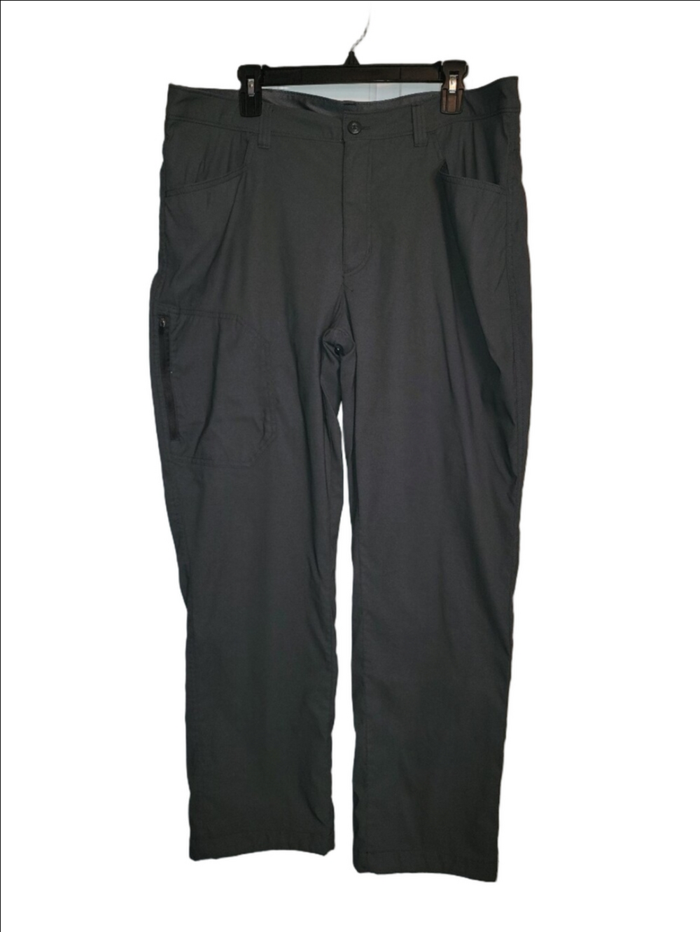 EDDIE BAUER Mens Fleece Lined Tech Pants In Dark Gray 38x30 Great Condition